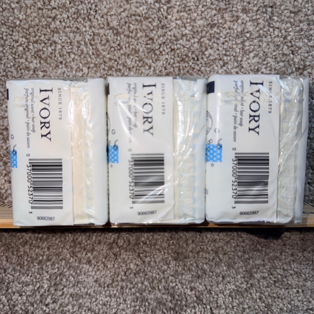 Ivory Original Scent Bar Soap 3.17oz 6 Bars Total 3 Packs of 2 99.44% Pure New - Picture 3 of 7